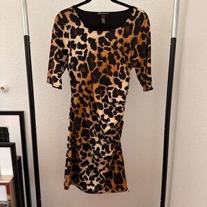 Cheeta print dress woman